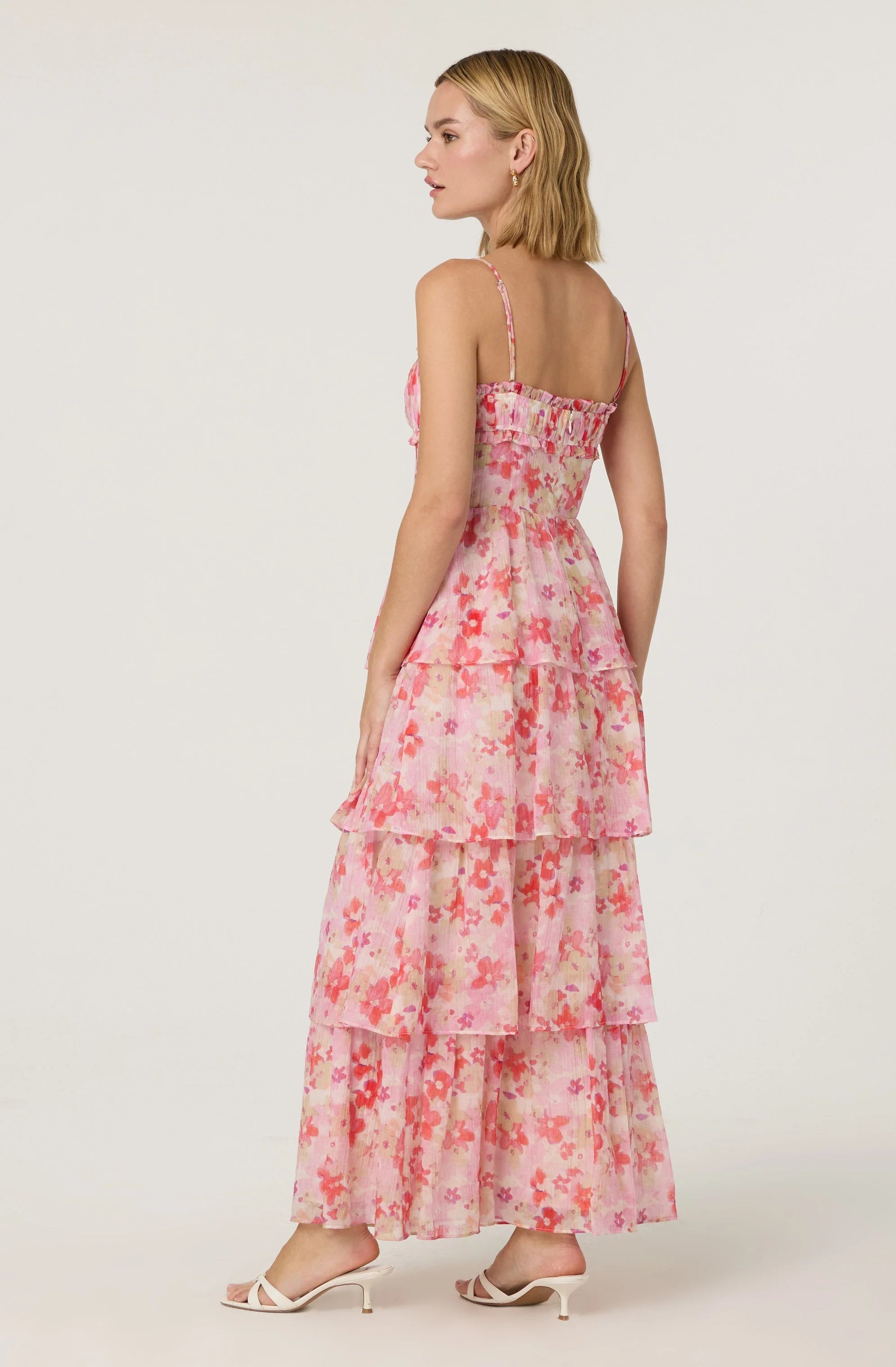 Vonnessa Pleated Tiered Maxi Dress