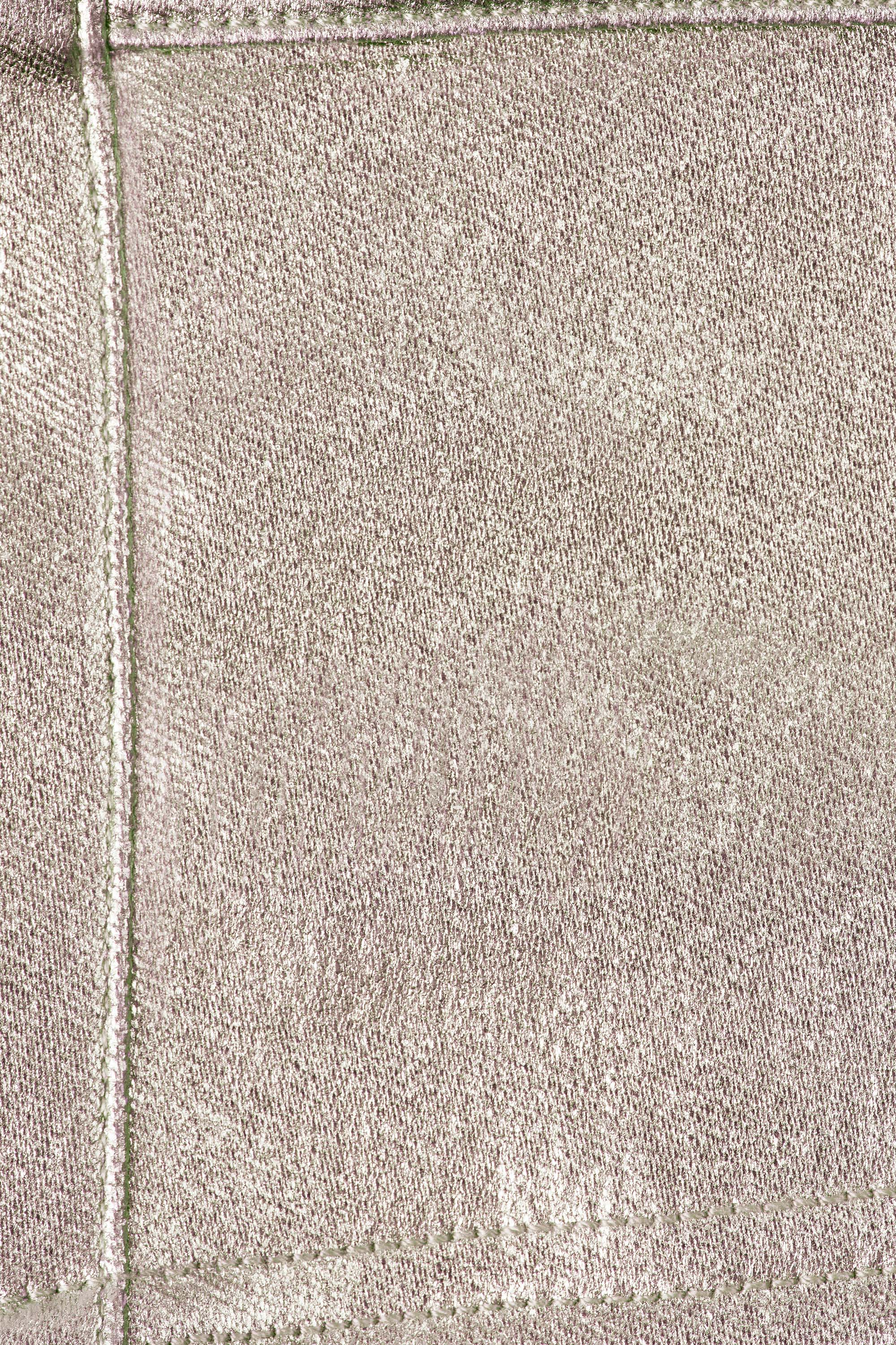Riley-Metallic Denim Cargo Trousers in Champagne