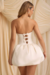 Gloriana-Convertible Bow-Detail Bubble Hem Midaxi Dress in Ivory