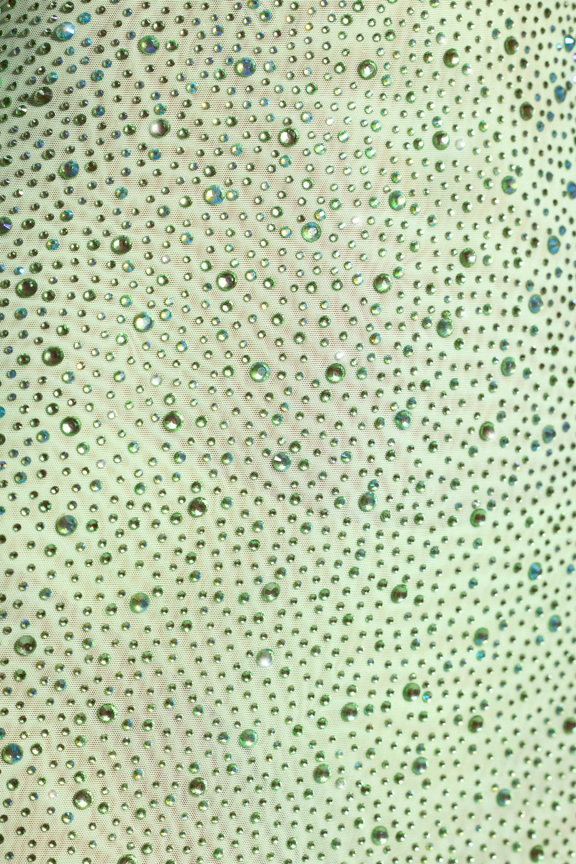 Aellin-Embellished Bodycon Mini Dress in Pistachio