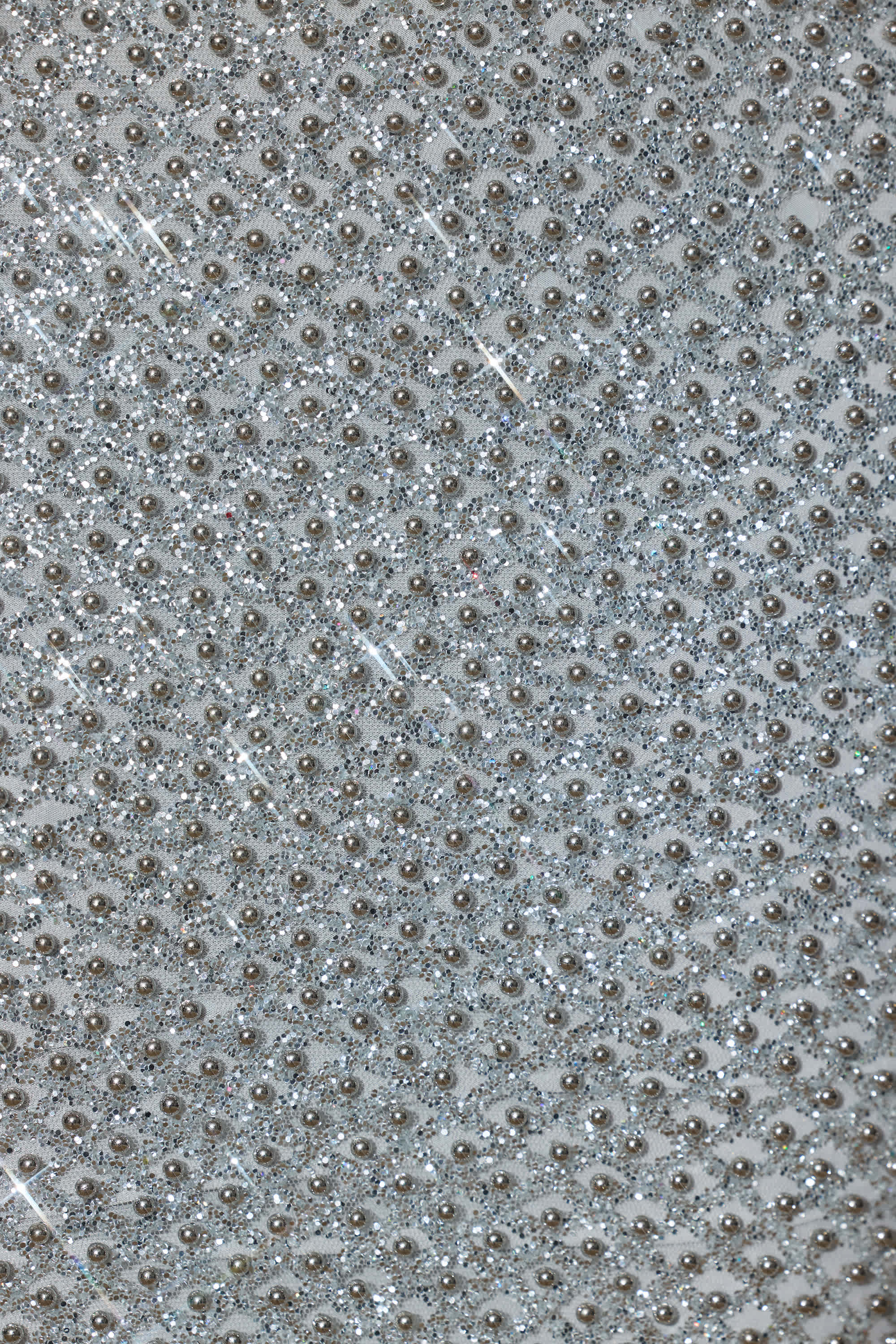 Katalia-Embellished Cut-Out Gown in Silver
