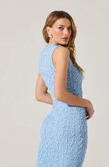 Textured Bodycon Midi Dress