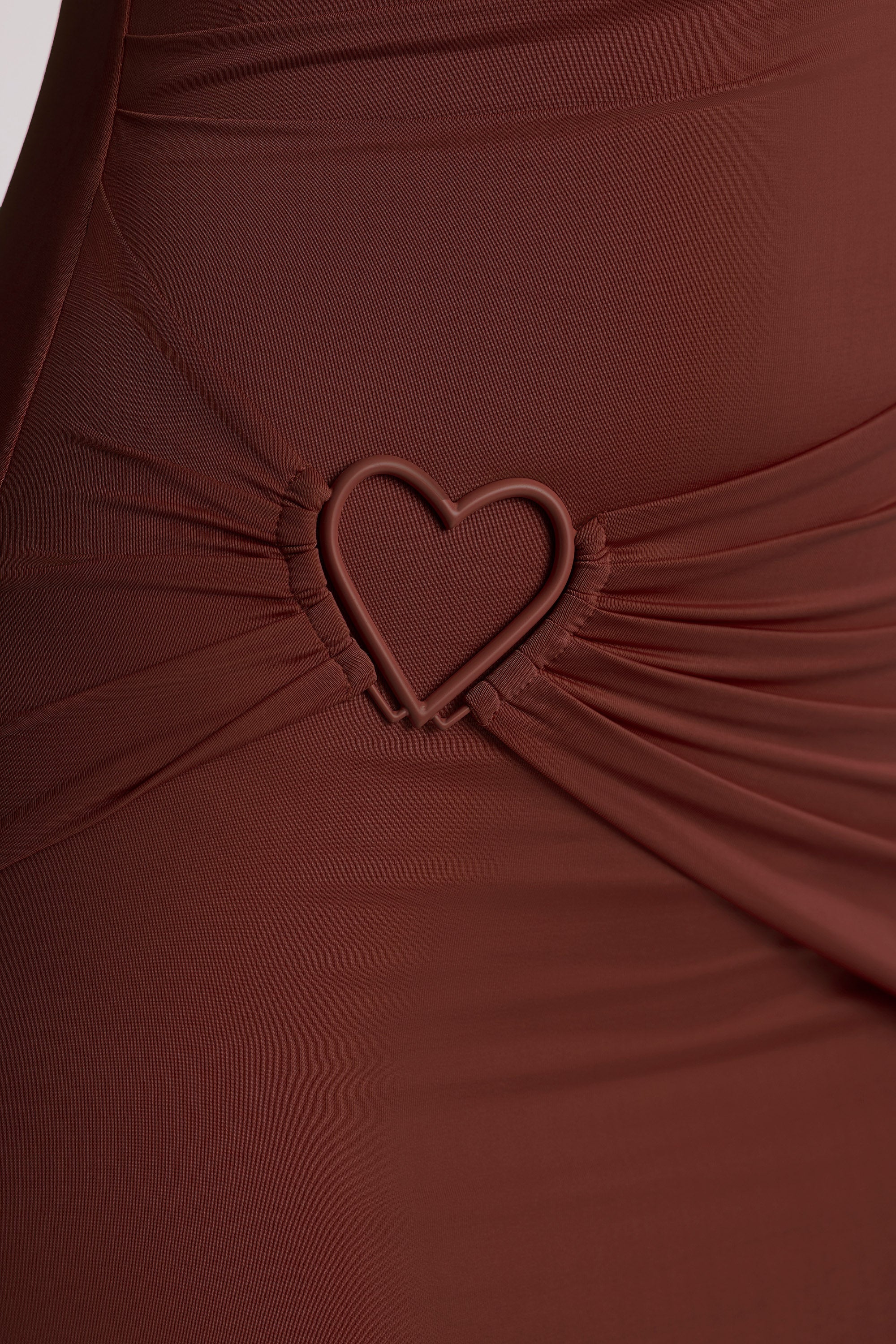 Ravenna-Multiwear Cowl Neck Wrap Over Evening Gown in Chocolate Brown